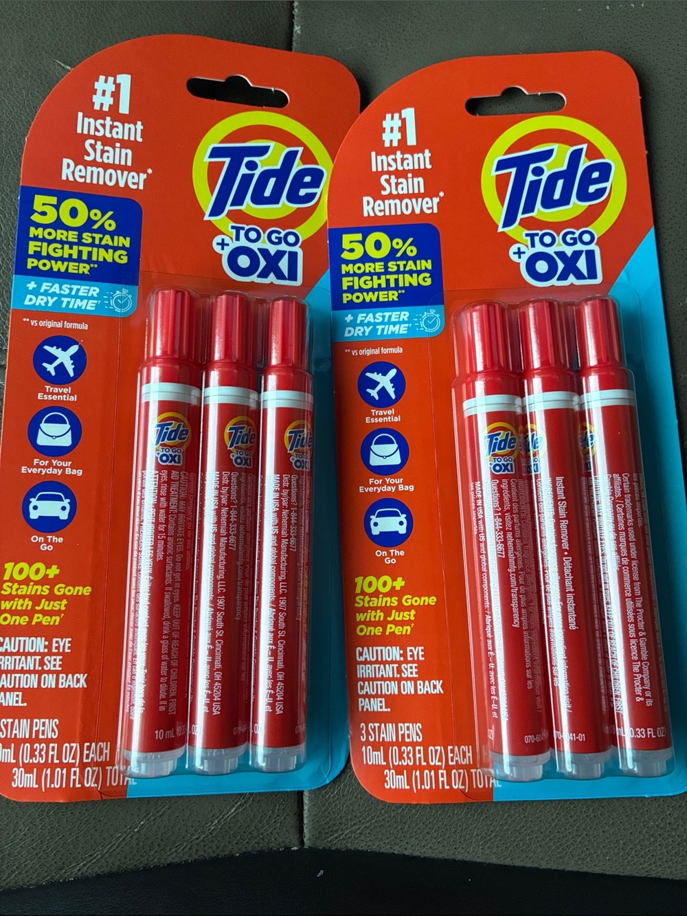 Tide To Go + Oxy Pen Instant Stain Remover, To Go Pen (2) pack of 3